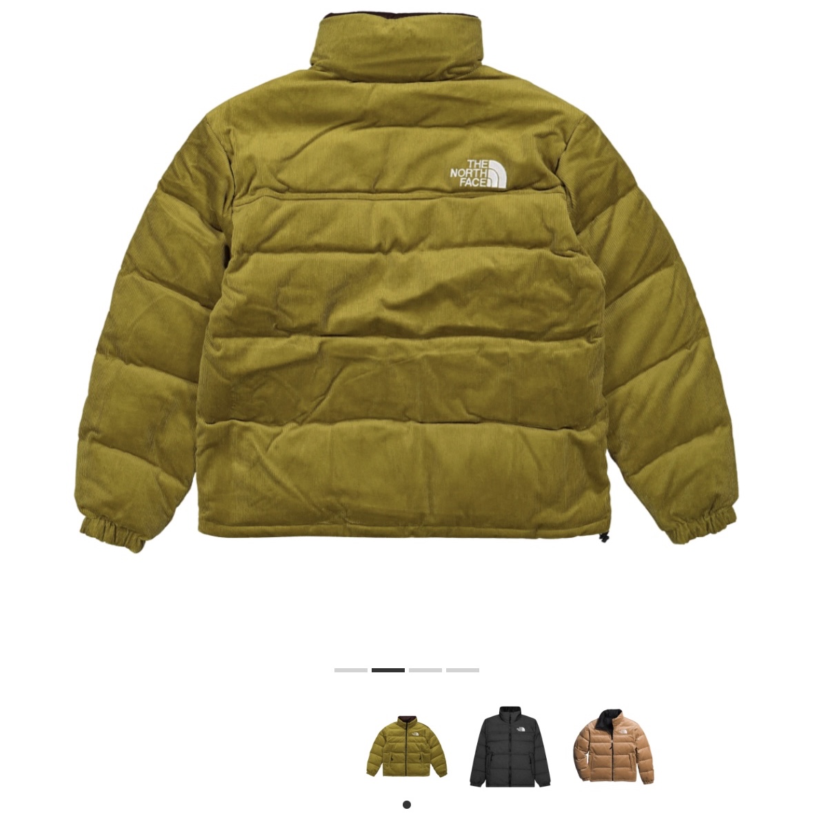 The North Face 92 Reversible Jacket Sulphur Moss Coal Brown 착용 스타일 - 2