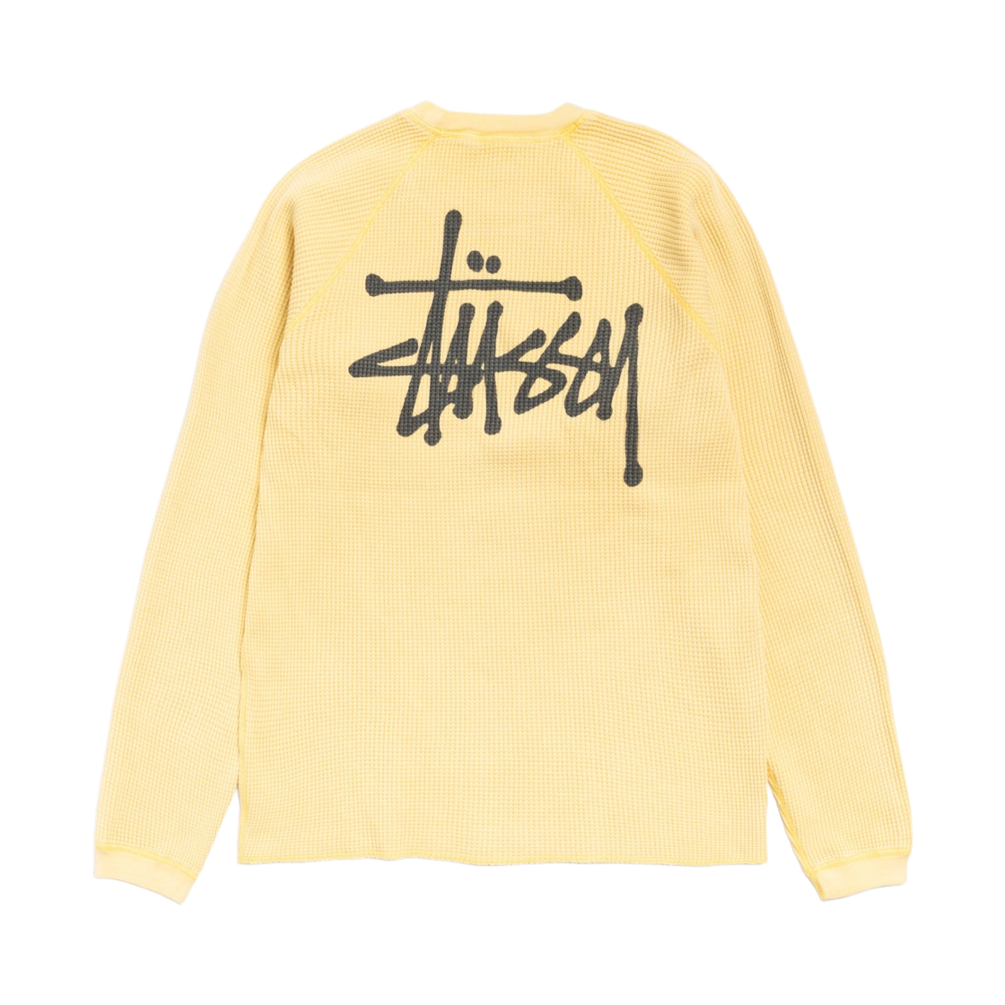 스투시 래글런 써멀 롱슬리브 크루 페일 옐로우(Stussy Raglan Thermal LS Crew Pale Yellow)