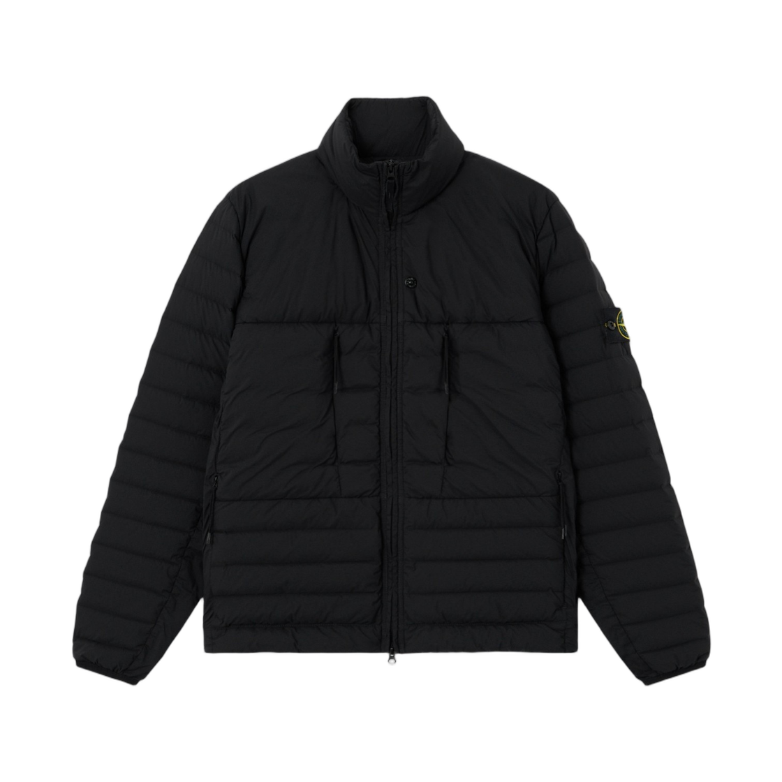 L1S154100106-S0183-V0029 Stone Island 4100106 Seamless Tunnel Nylon Down-TC Stand Collar Down Jacket with Anti-Drop Black - 26SS