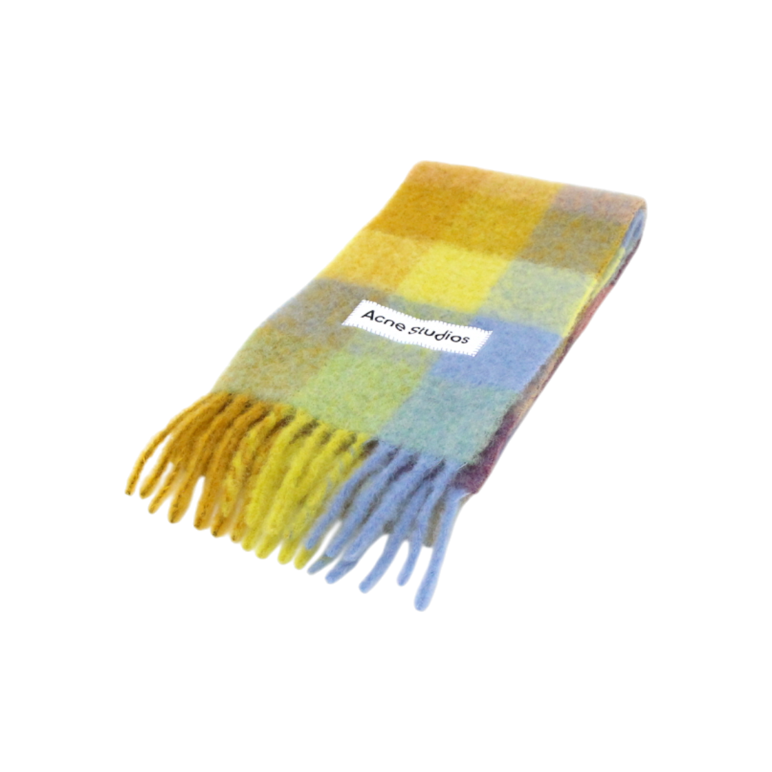 아크네 CA0084 모헤어 울 믹스 체크 스카프 머플러aa59823(Acne CA0084 Mohair Wool Blend Check Scarf)