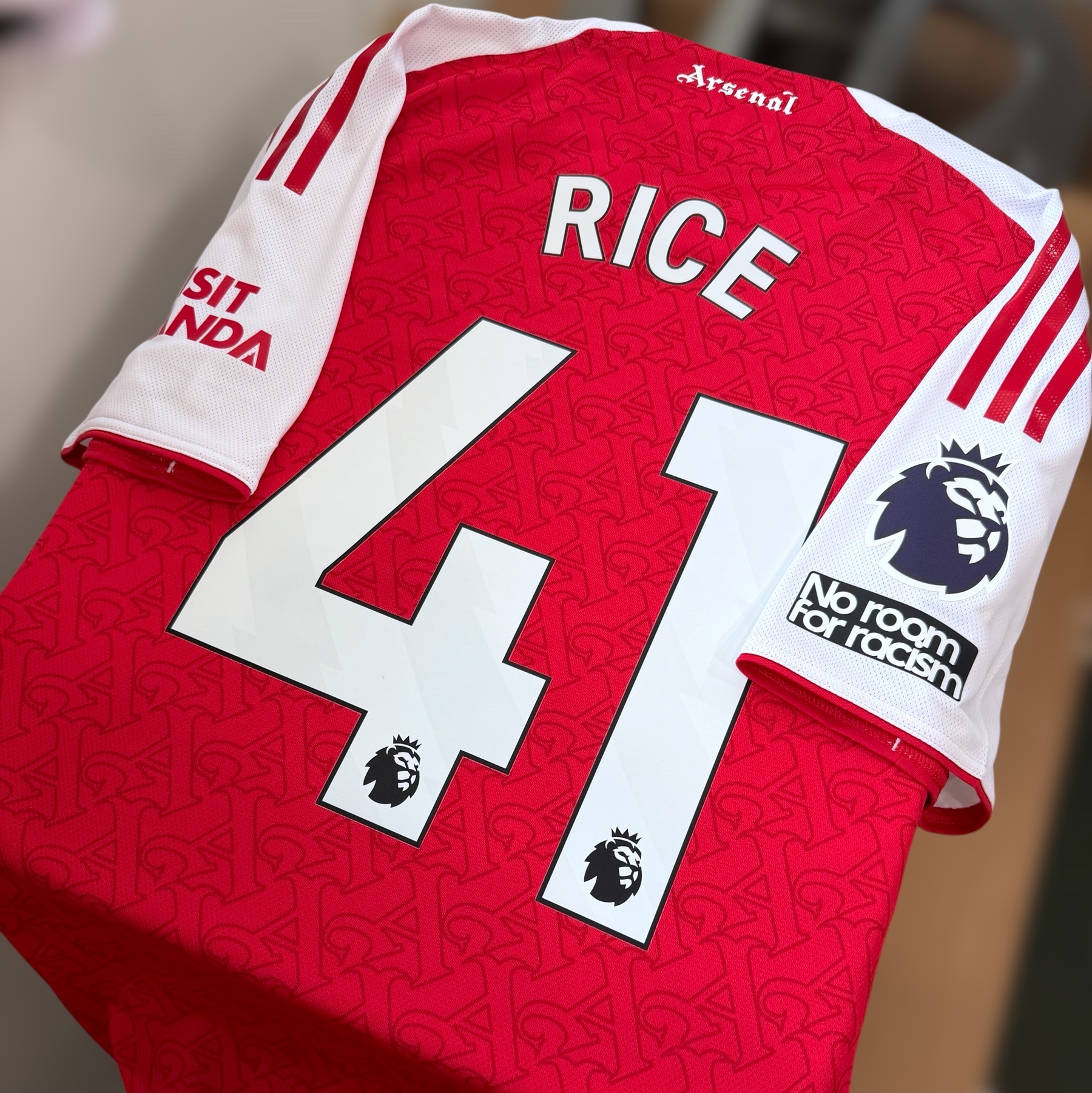 Adidas Arsenal 2025/26 Home Jersey Better Scarlet White - KR Sizing (Non Marking Ver.), Adidas Arsenal 2025/26 Home Authentic Jersey Better Scarlet White - KR Sizing (Non Marking Ver.) 착용 스타일