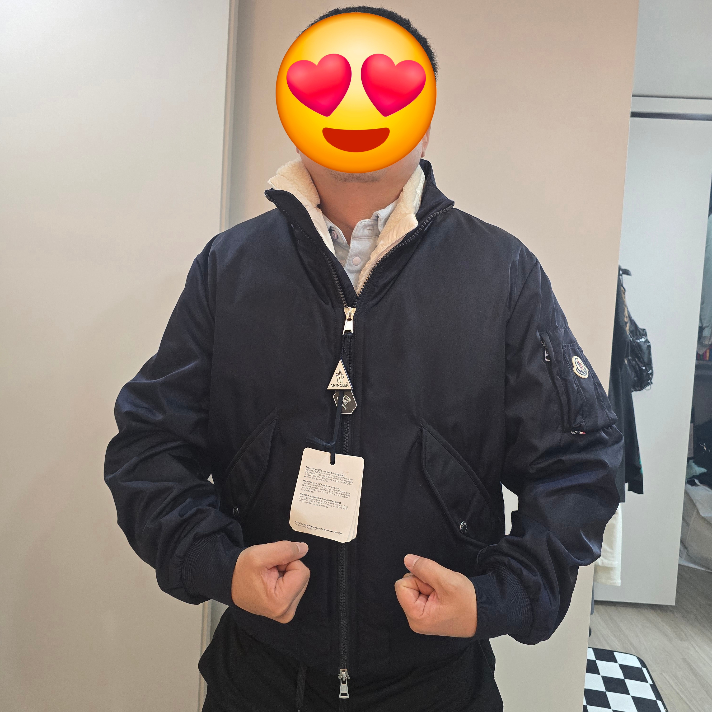 Moncler Timur Bomber Jacket With Inner Gilet Night Blue - 23FW 착용 스타일 - 2
