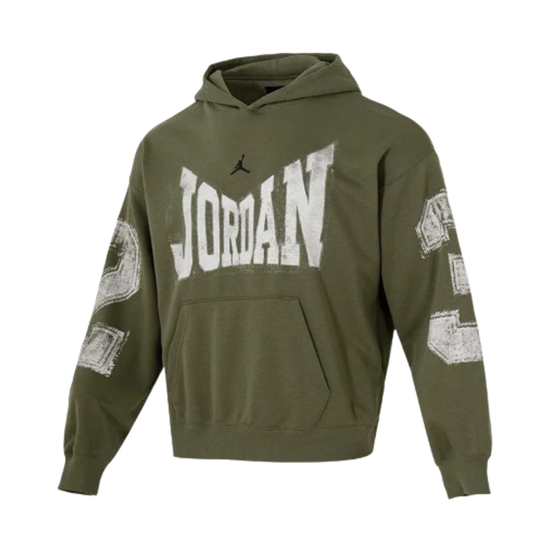 HV0093-222 Jordan Brooklyn Collegiate Pullover Hoodie Medium Olive Black (HV0093-222)