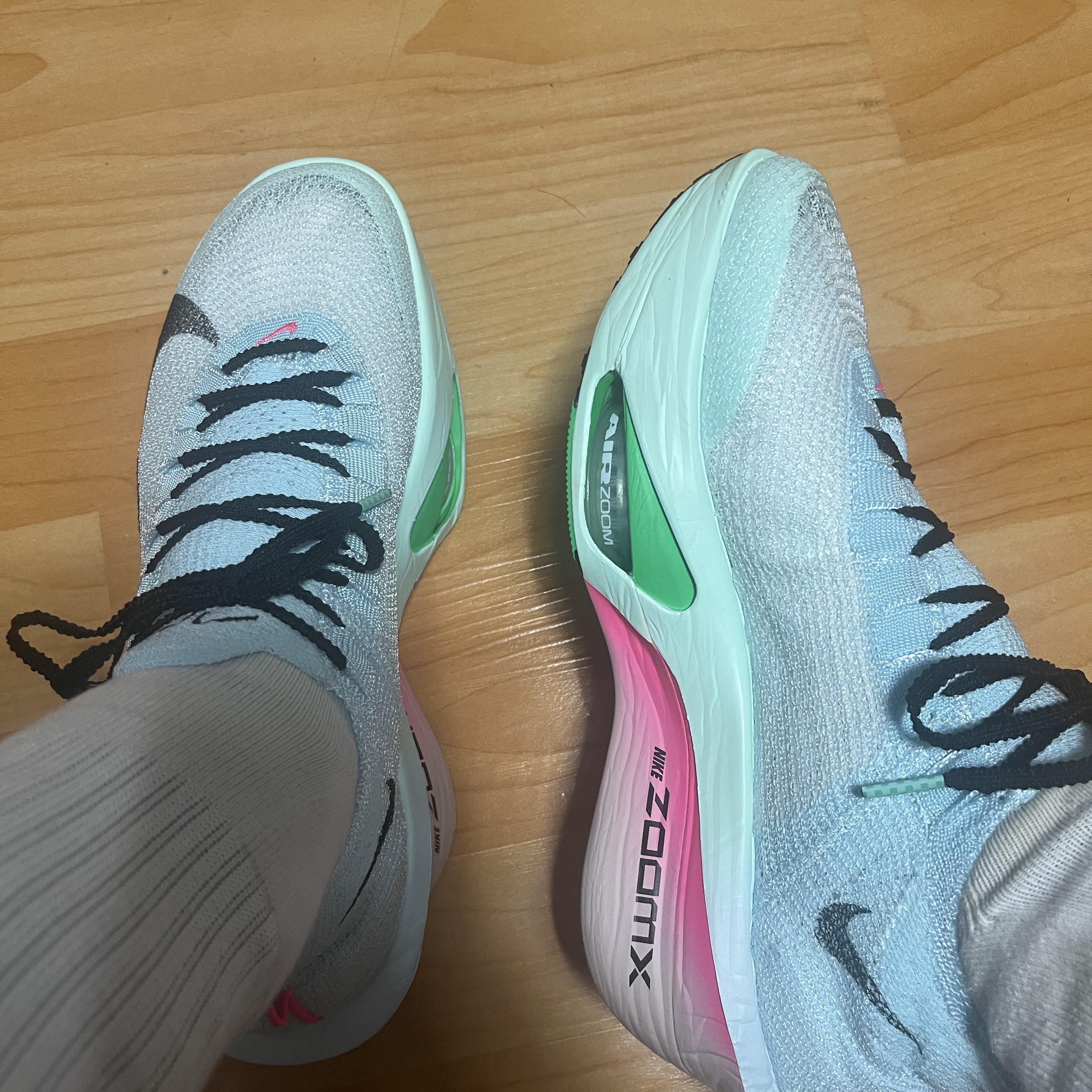 Nike Air Zoom Alphafly Next% 3 Glacier Blue Mint Foam 착용 스타일
