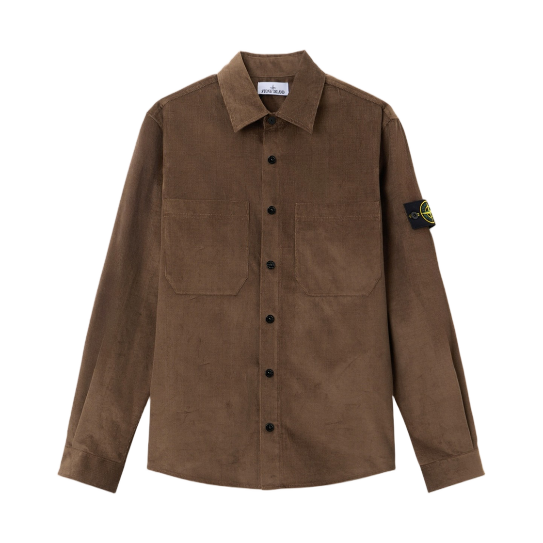 스톤 아일랜드 1200040 코튼 마이크로 코듀로이 레귤러핏 오버셔츠 포켓 엄버 - 26SS(Stone Island 1200040 Cotton Micro-Corduroy Regular-Fit Overshirt with Pockets Umber - 26SS) - 1