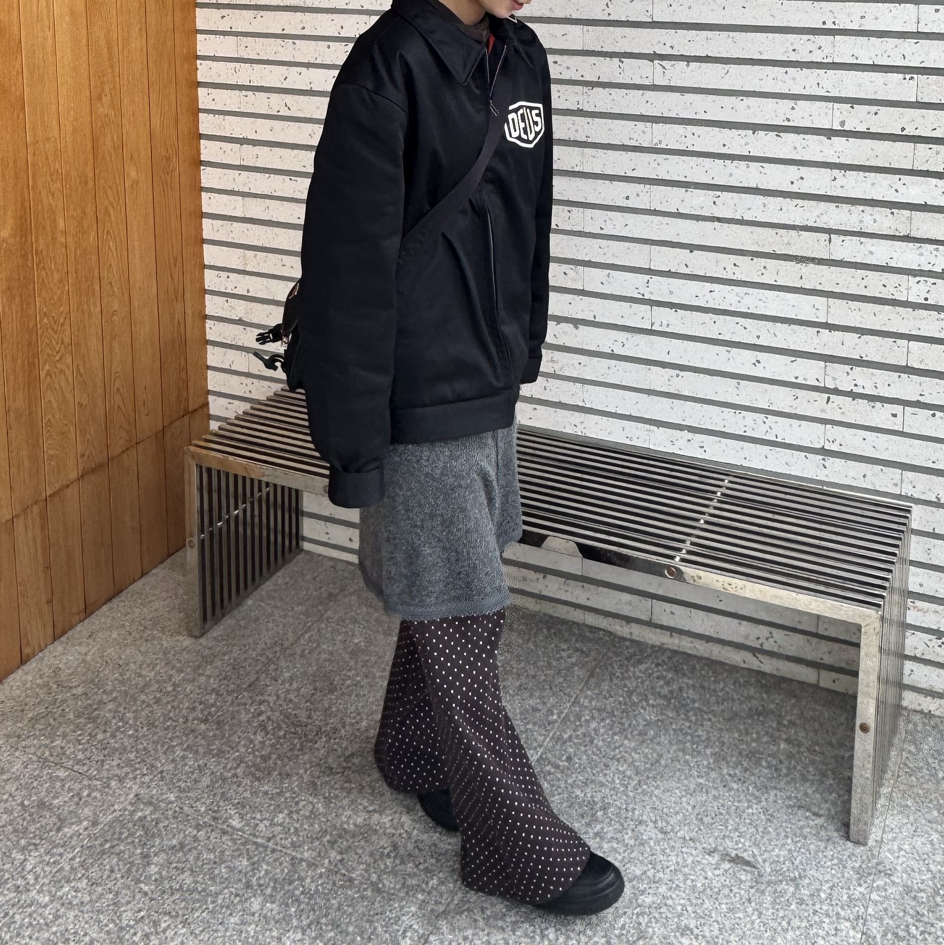 Deus Ex Machina Classic Workwear Jacket 2.0 Black 착용 스타일 - 2