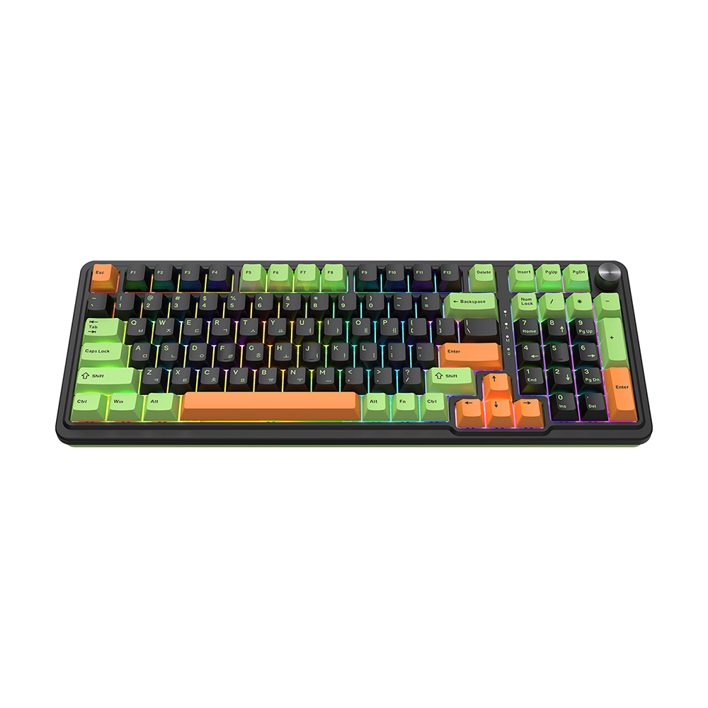앱코 AK99 유무선 블루투스 3모드 기계식 키보드 그린 저소음 피치축 V3(ABKO AK99 wired/wireless Bluetooth 3 mode mechanical keyboard green low noise pitch axis V3) - 3
