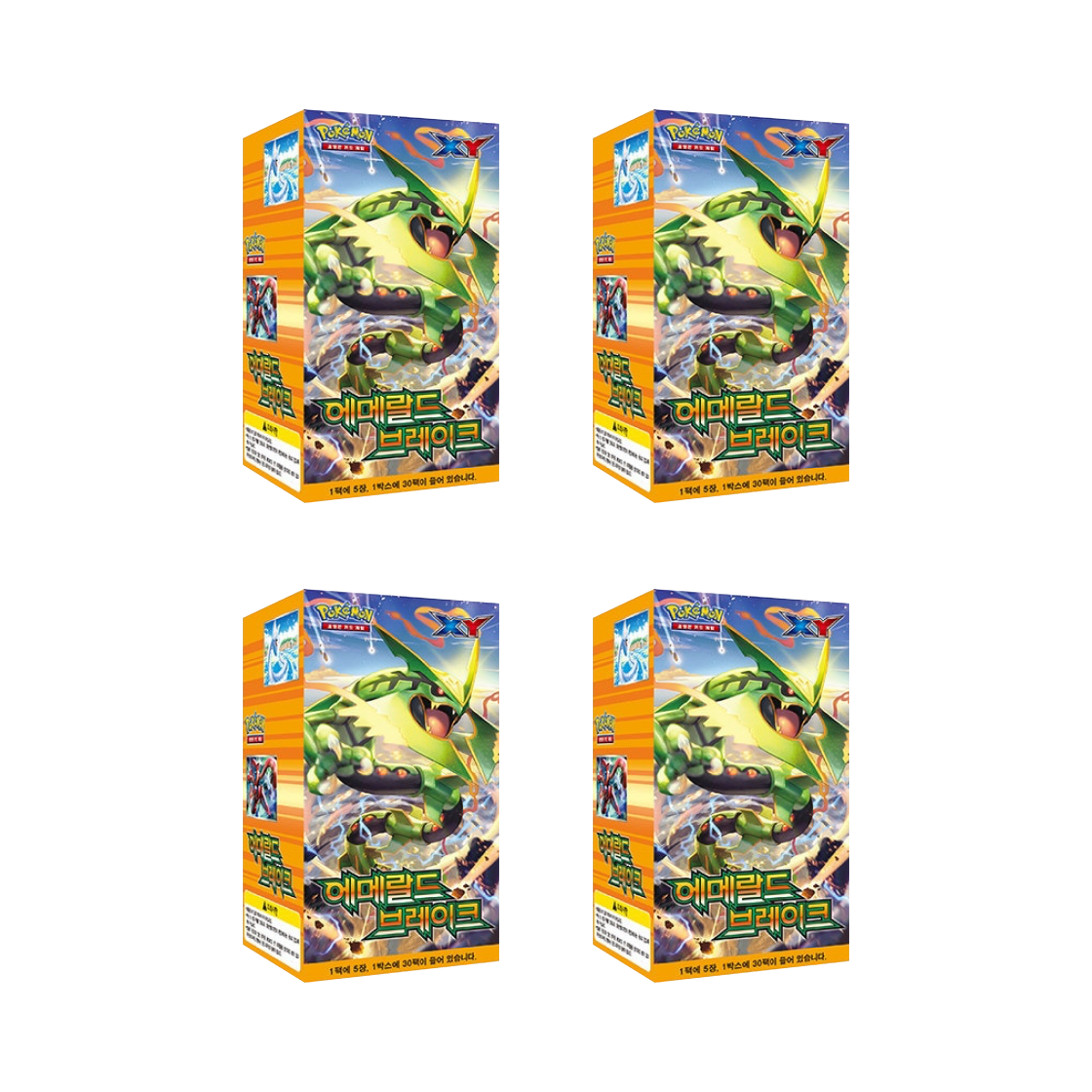 포켓몬 TCG XY 확장팩 에메랄드 브레이크 4 박스 (총 120팩/한글판)(Pokemon TCG XY Expansion Pack Emerald Break 4 Boxes (Total Pack of 120/Korean Ver.)) - 1