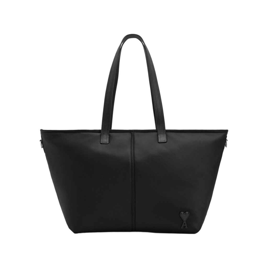 아미 블랙 나일론 마르셀 스몰 쇼핑백 백 블랙(AMI Black Nylon Marcel Small Shopping Bag Black)