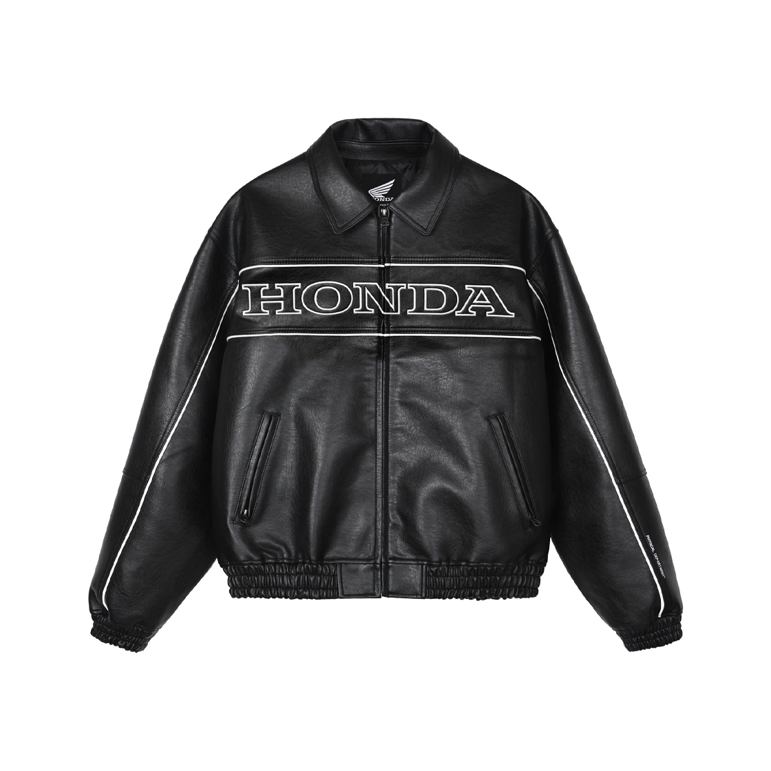 혼다 모터사이클 파이핑 레더 자켓 블랙(Honda Motorcycle Piping Leather Jacket Black)