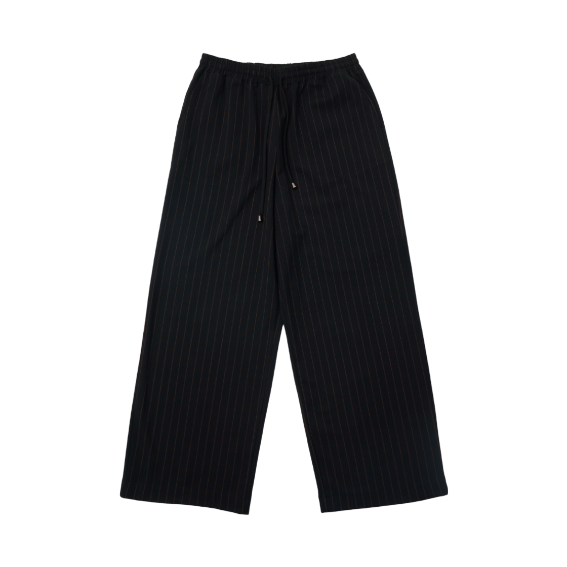 미헤브 캐주얼 스트라이프 와이드 슬랙스 블랙(mihev Casual Striped Wide Slacks Black)