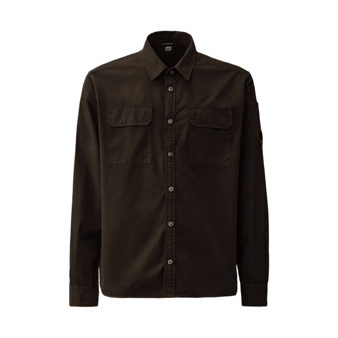 RCCMSH706A110143G999 C.P. Company Organic Gabardine Longsleeve Button Shirt Black - 26SS