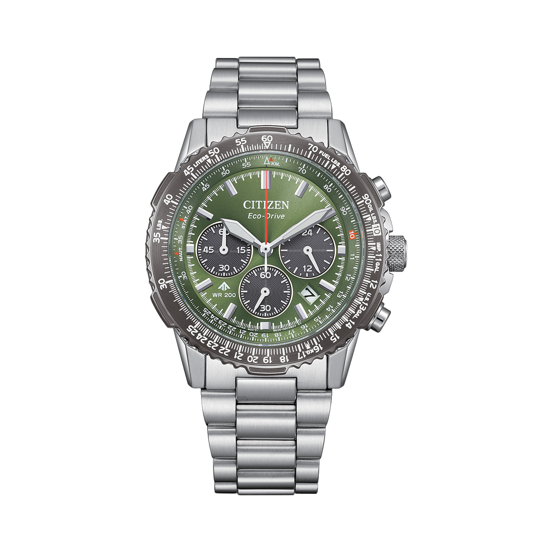 CA4664-60W Citizen Promaster Sky Eco-Drive 40mm Stainless Steel Green Silver