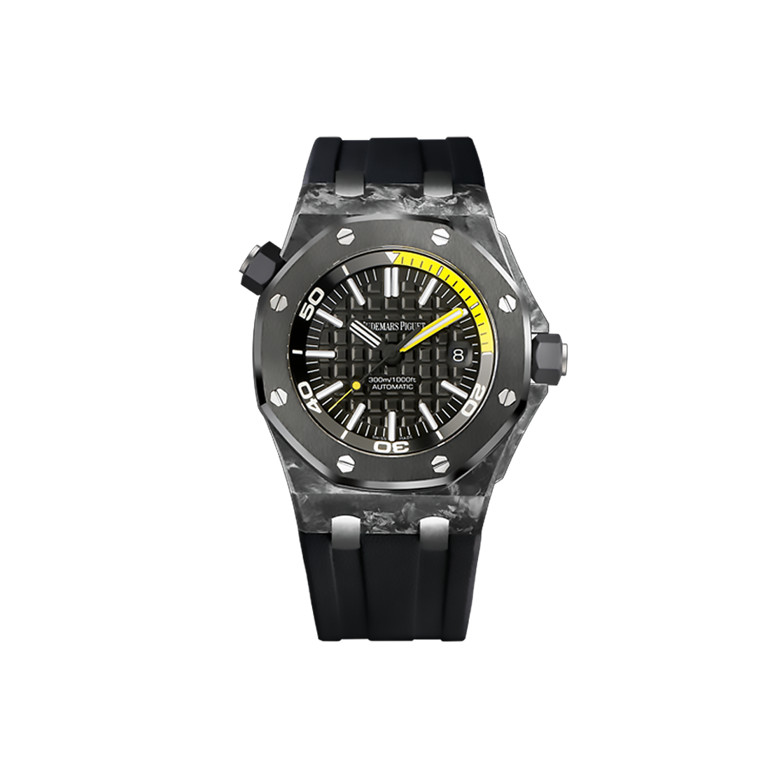 ITEHE8C4S45P Audemars Piguet Royal Oak Offshore Diver 42mm Black Dial No. 7117