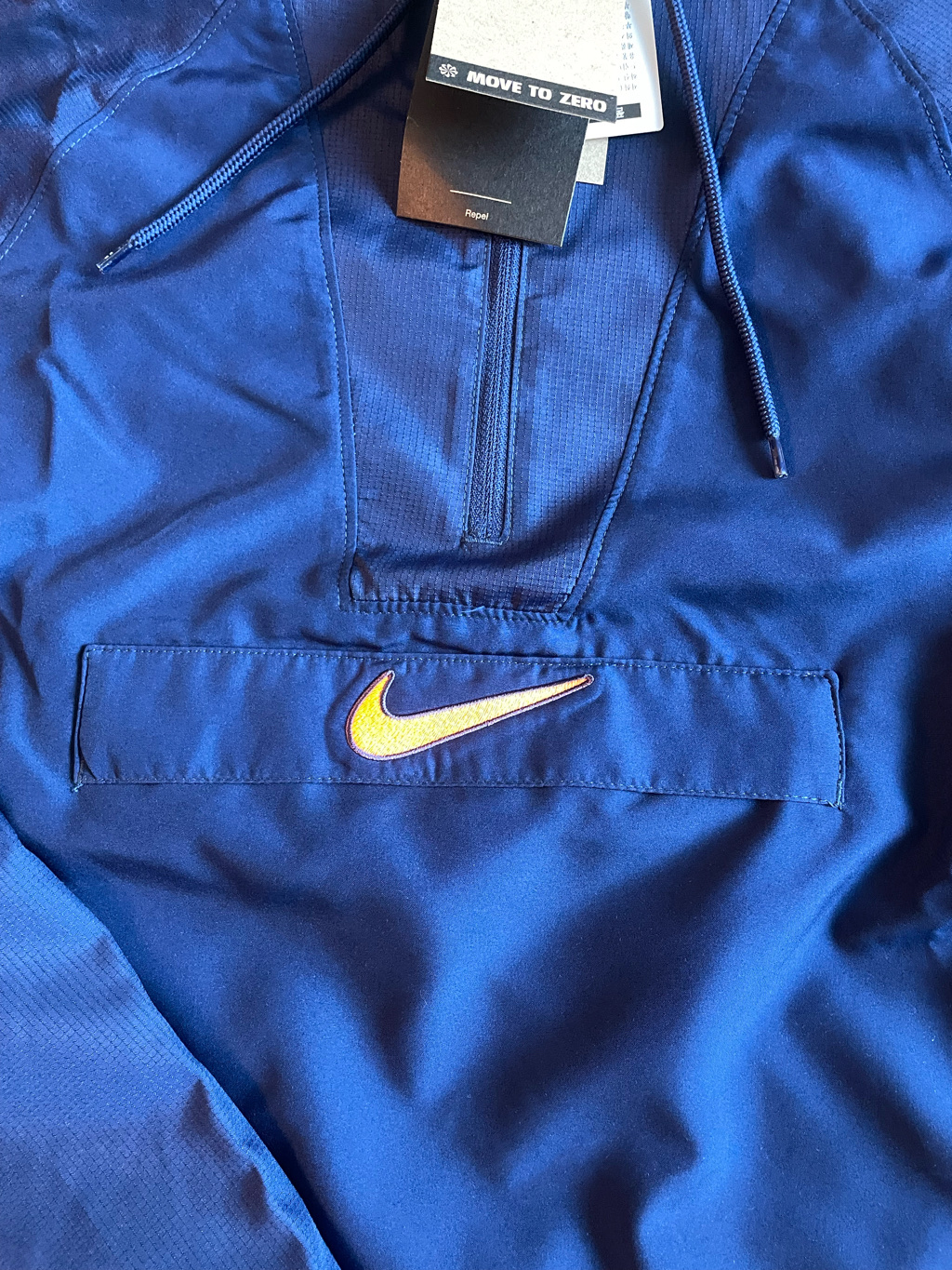 Nike Academy+ Repel Anorak Jacket Blue Void - Asia 착용 스타일 - 3