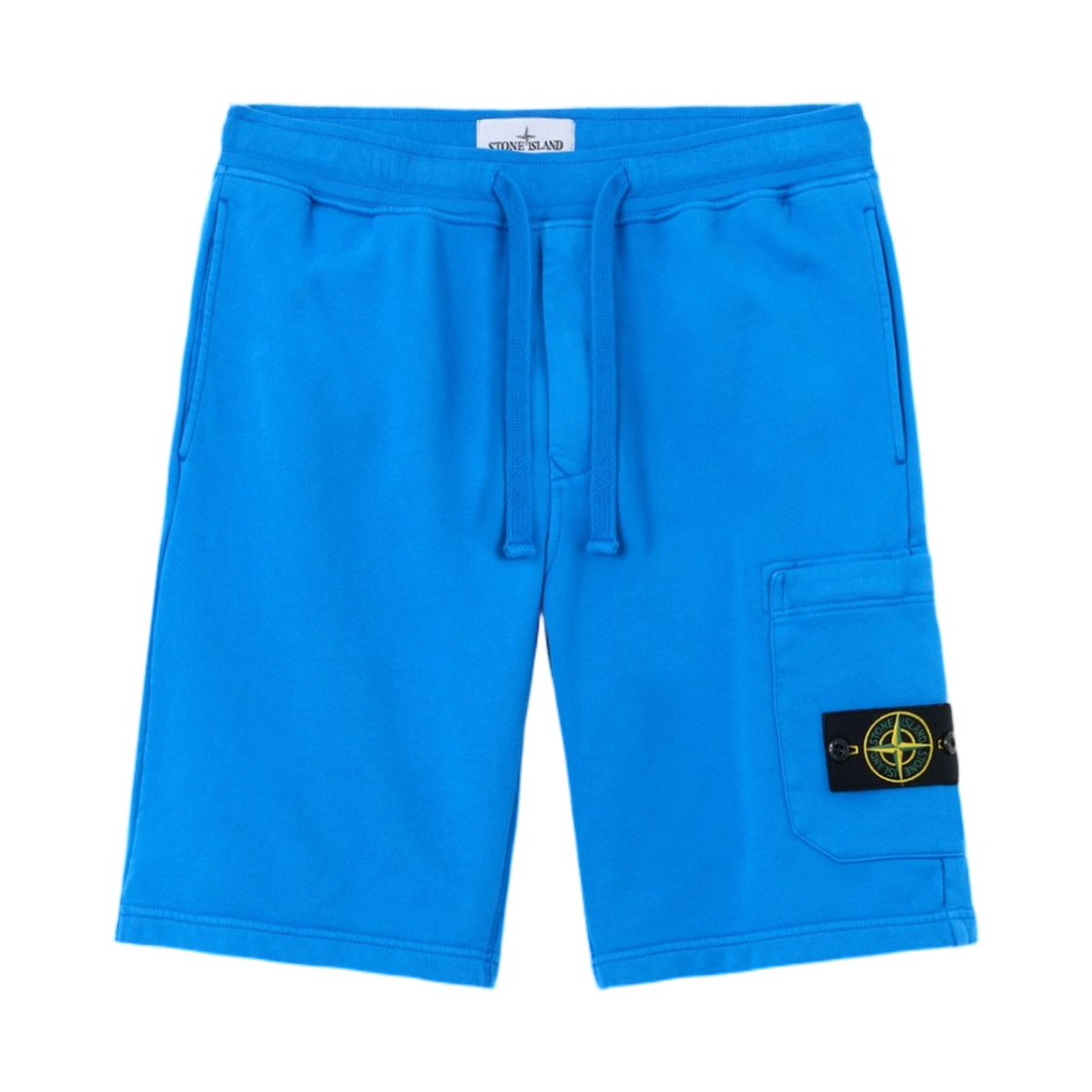 L1S1562000-11S0051-V0022 Stone Island 6200011 Organic Cotton Fleece Regular-Fit Jogger Shorts with Cargo Pocket Bright Blue - 26SS