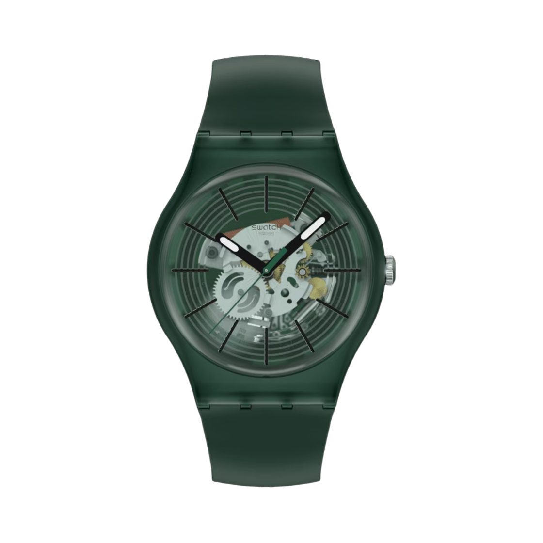 SO29G111 Swatch Essentials Revealed in The Forest 41mm Quartz Green