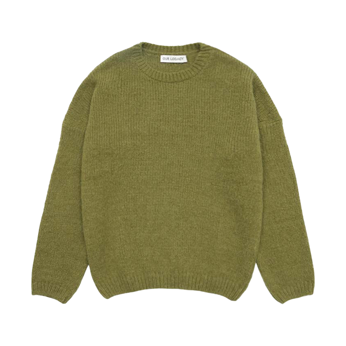 M4223PRSG Our Legacy Popover Roundneck Alpaca Swamp Green