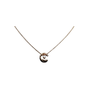 Chanel J12102 18K Beige Gold (Rose Gold) 0.16 Carat Diamond Coco Crush Quilted Motif Necklace