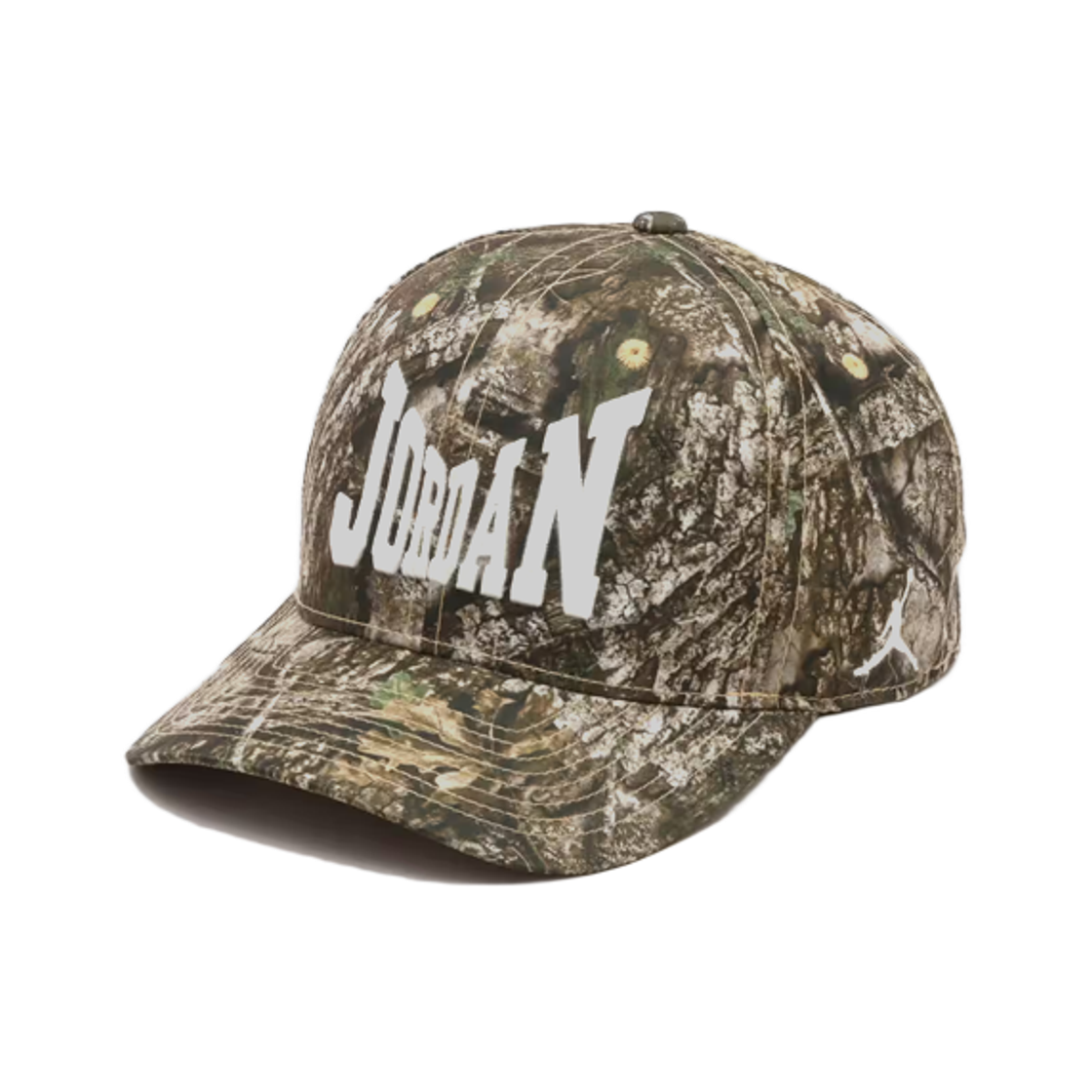 HV1076-100 Jordan Brooklyn Rise Cap Adjustable Realtree Hat White Sail