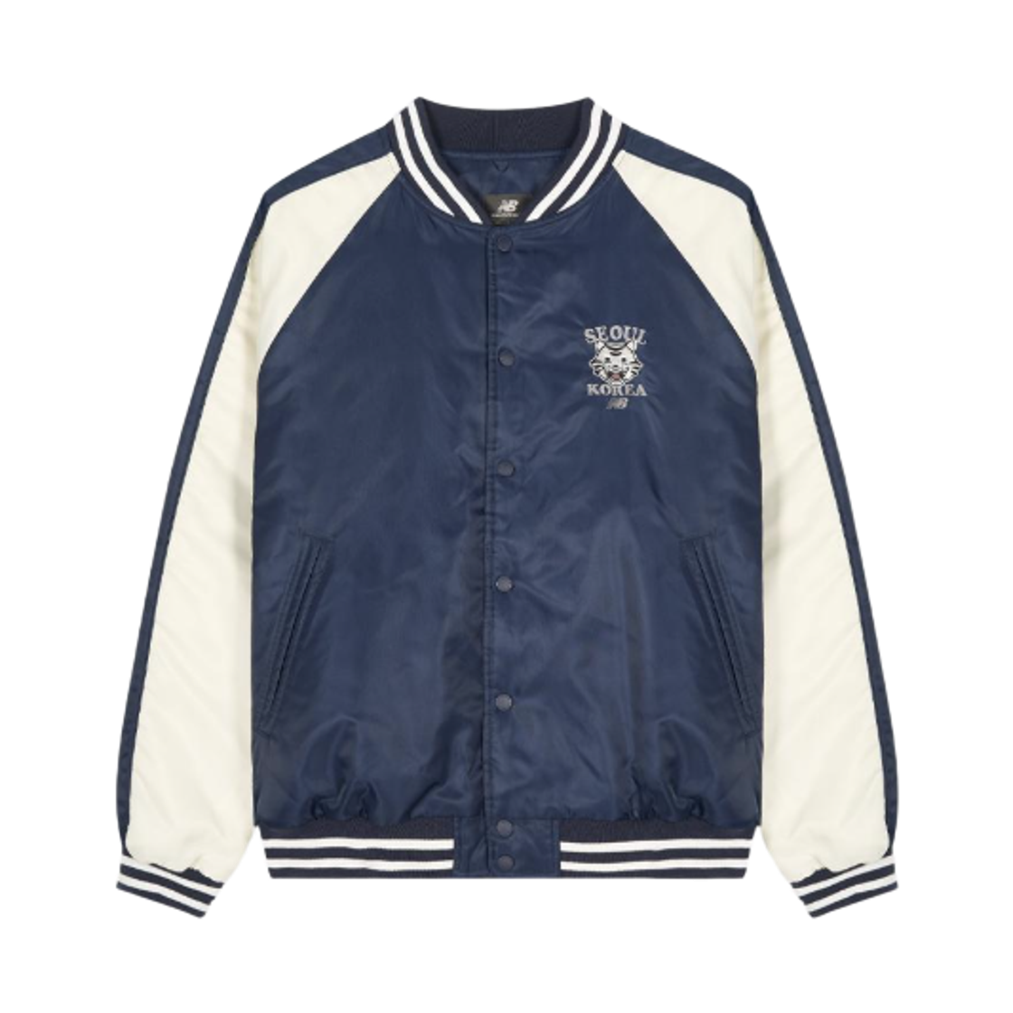 NBNQG1A003-59 New Balance Seoul Tiger Varsity Padding Jacket Navy