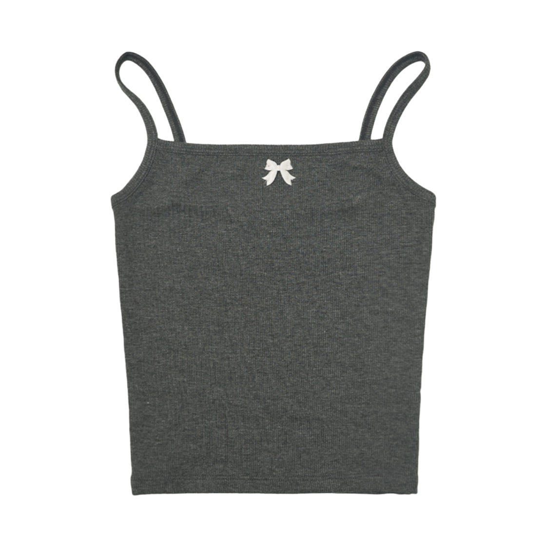 미헤브 리본 슬리브리스 탑 그레이(mihev Ribbon Sleeveless Top Gray)