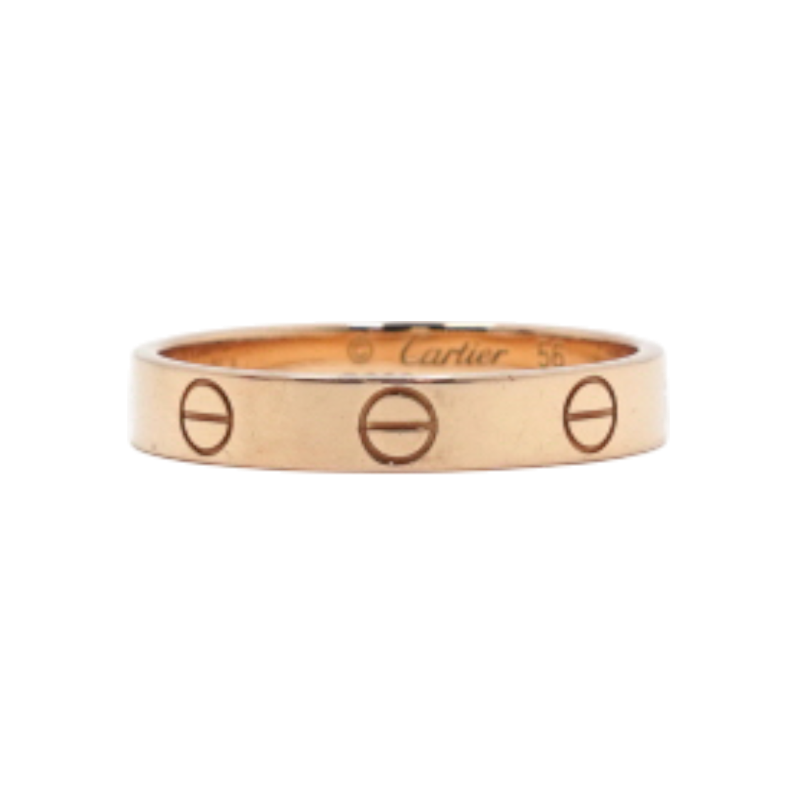 ITM7CGDN786A Cartier B40852 18K Pink Gold Love Ring - Size 16
