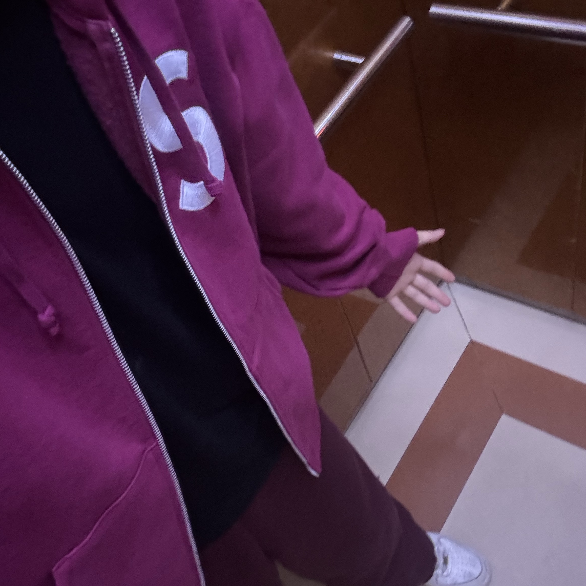 Supreme S Logo Zip Up Hooded Sweatshirt Raspberry - 25FW 착용 스타일