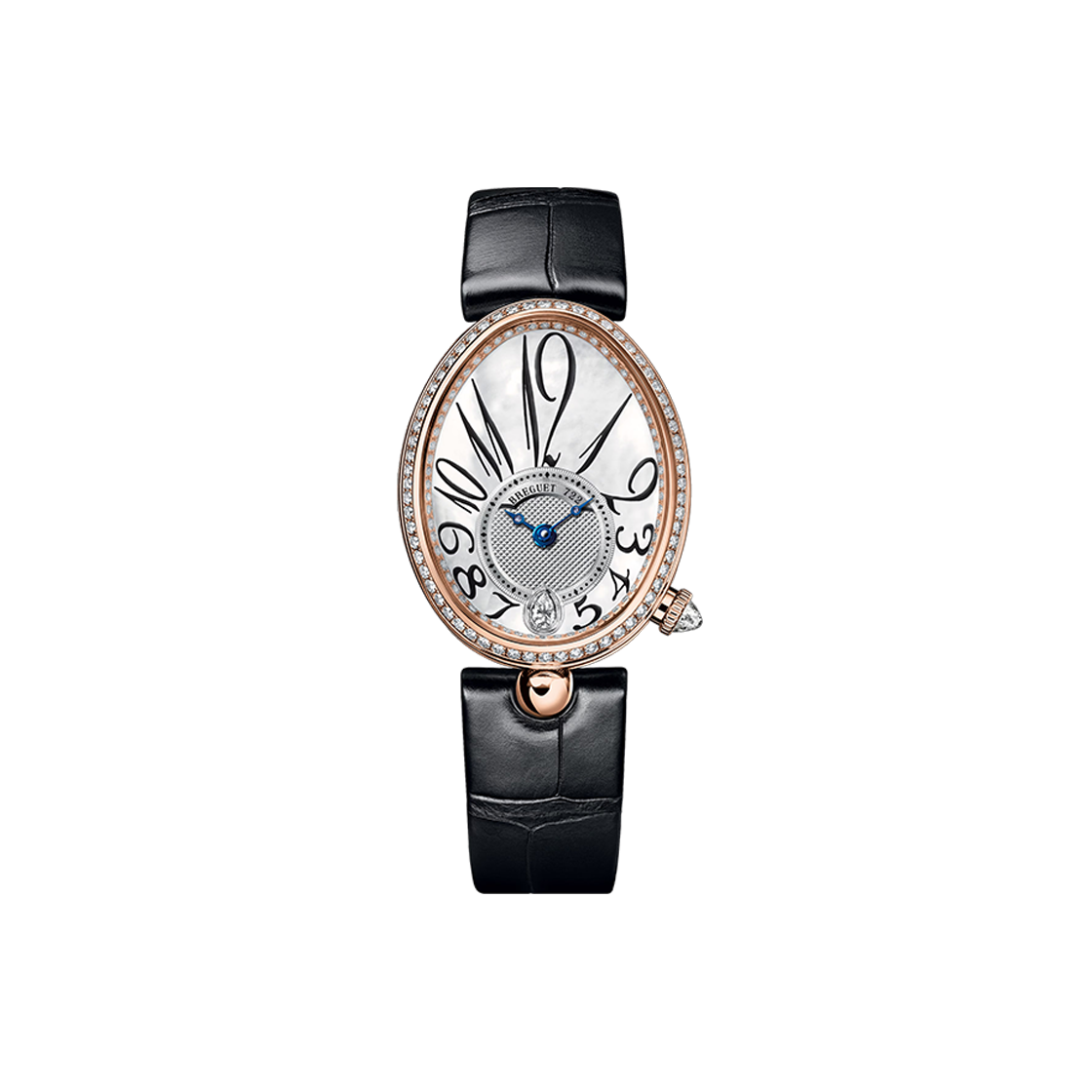 IT47RFRBCQMG Breguet Reine de Naples 28.45x36.5 - 8918BR Diamond Bezel Mother-of-Pearl Arabic No. 7159