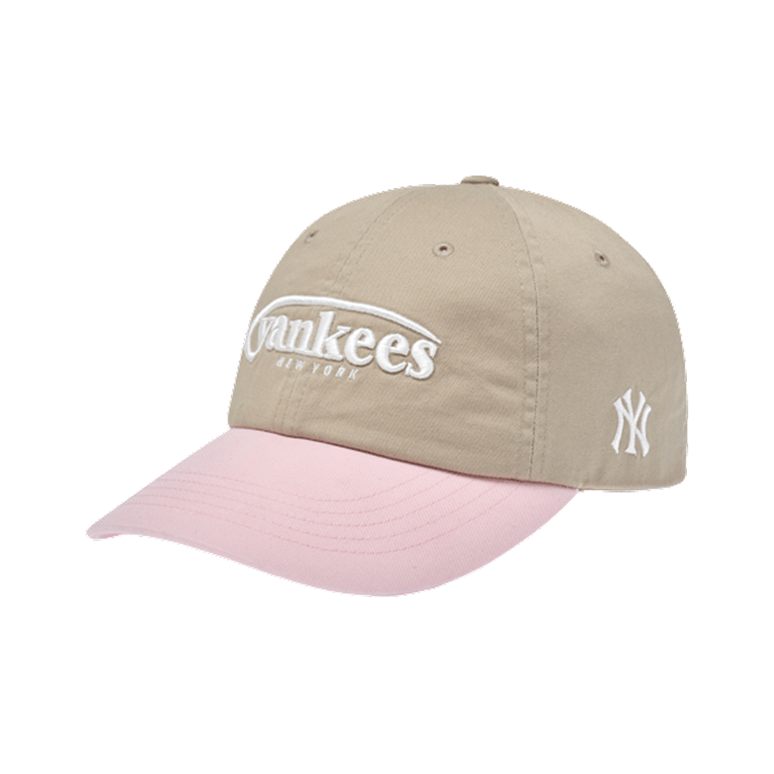 MLB 젤리 배색 언스트럭처 볼캡 뉴욕 양키스 베이지(MLB Jelly Color-Block Unstructured Ball Cap New York Yankees Beige) - 1