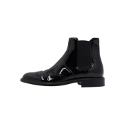 Saint Laurent Black Patent Leather Army Chelsea Boots