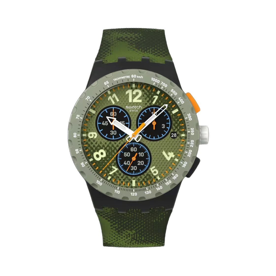 SUSB423 Swatch Essentials Midday Camo 42mm Quartz Green