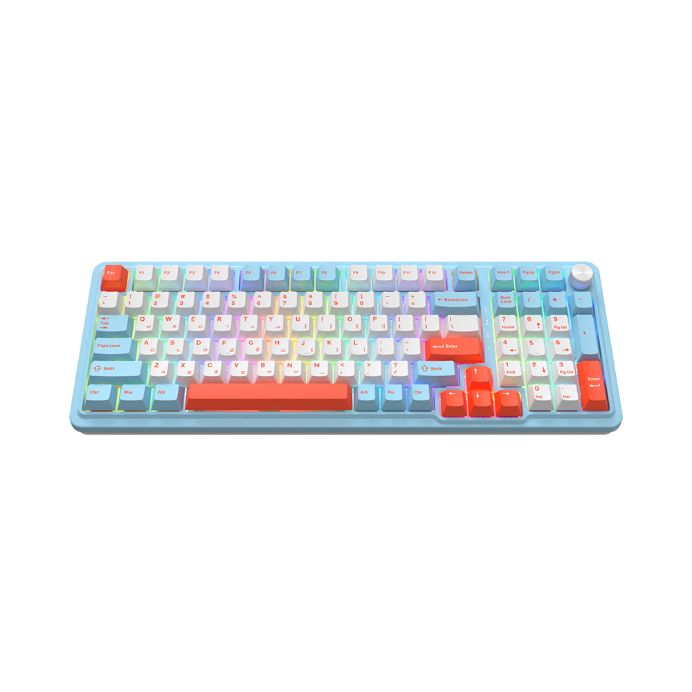 앱코 AK998 8K OTEMU 특주축 기계식 키보드 스카이 블루 멜론축(ABKO AK9988KOTEMU Special axis Mechanical keyboard Sky Blue Melon axis) - 4