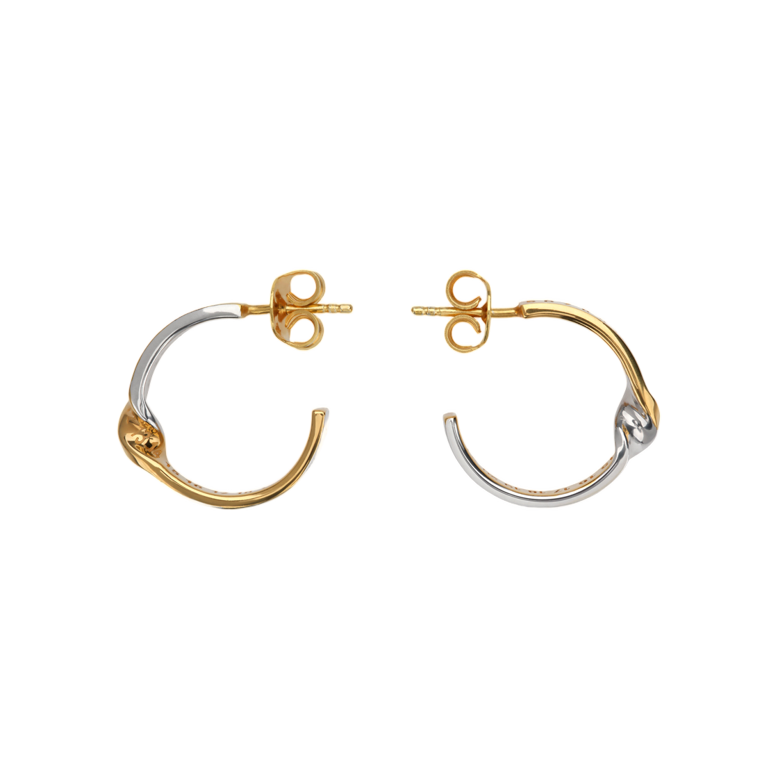 SM1VG0059P8864702 Maison Margiela Numeric Diamond Hoop Earrings Gold