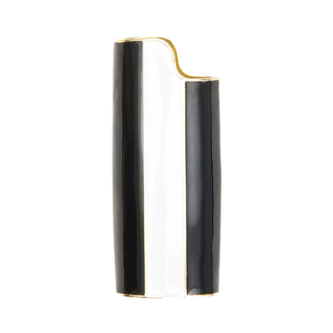 아미 골드 메탈 아미 드 하트 브리켓 홀더 골드 블랙 화이트 크림(AMI Gold Metal Ami De Coeur Briquet Holder Gold Black White Cream) - 1