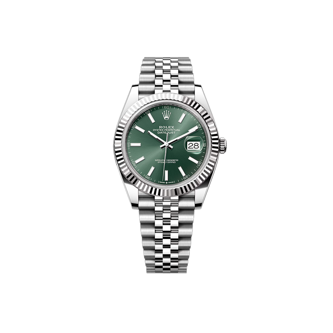 ITUUP8IK36B3 Rolex Datejust 41 - 126334 Mint Green Jubilee No. 7129