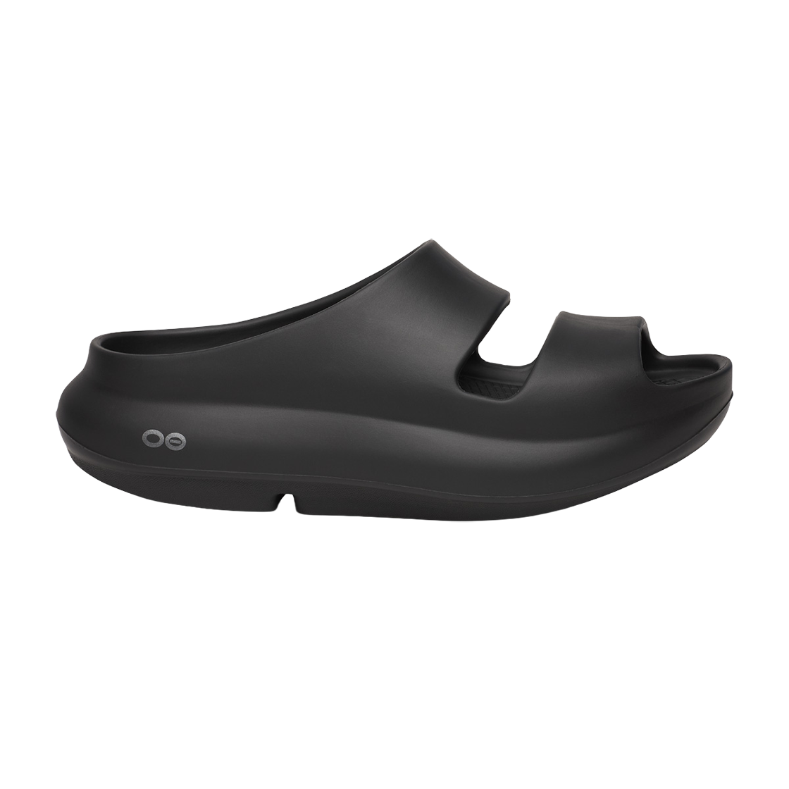 우포스 Ooyea 블랙 남여공용 슬라이드(OOFOS Ooyea Black Unisex Slides)