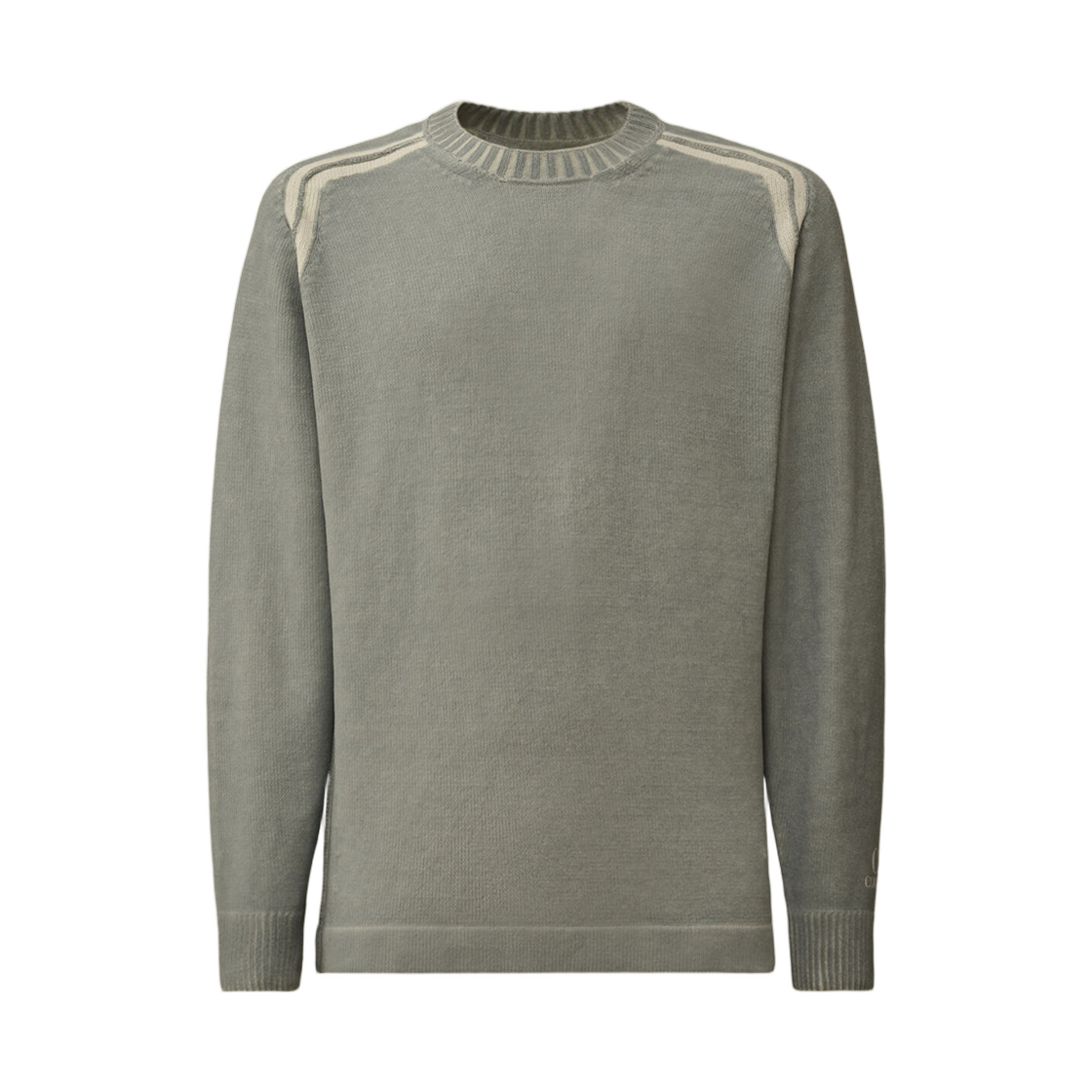 20CMKN088A110647S809 C.P. Company Cotton Chenille Double Dyed Crewneck Sweater Silver Blue - 26SS