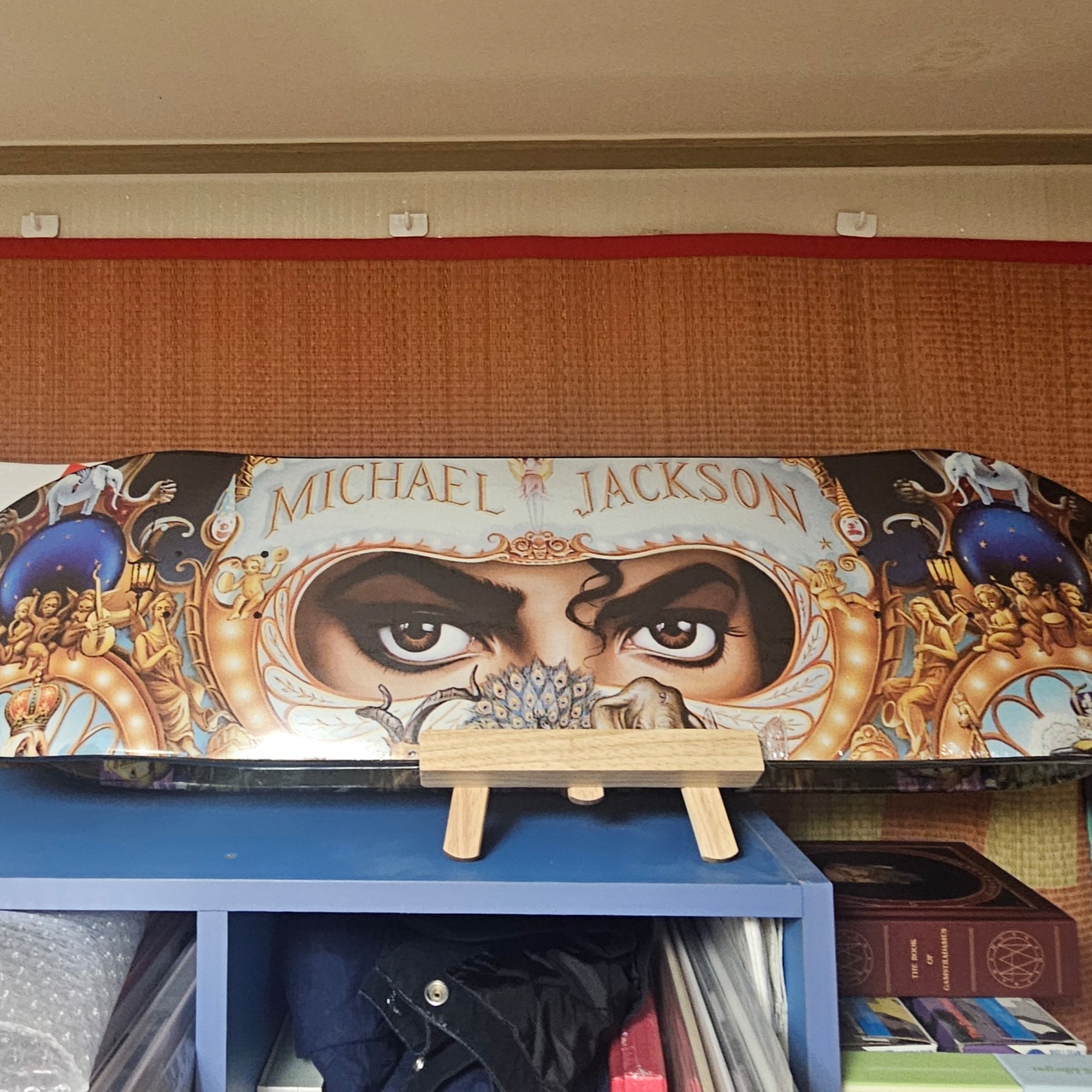 Supreme x Michael Jackson Dangerous Skateboard Multicolor - 25FW 착용 스타일