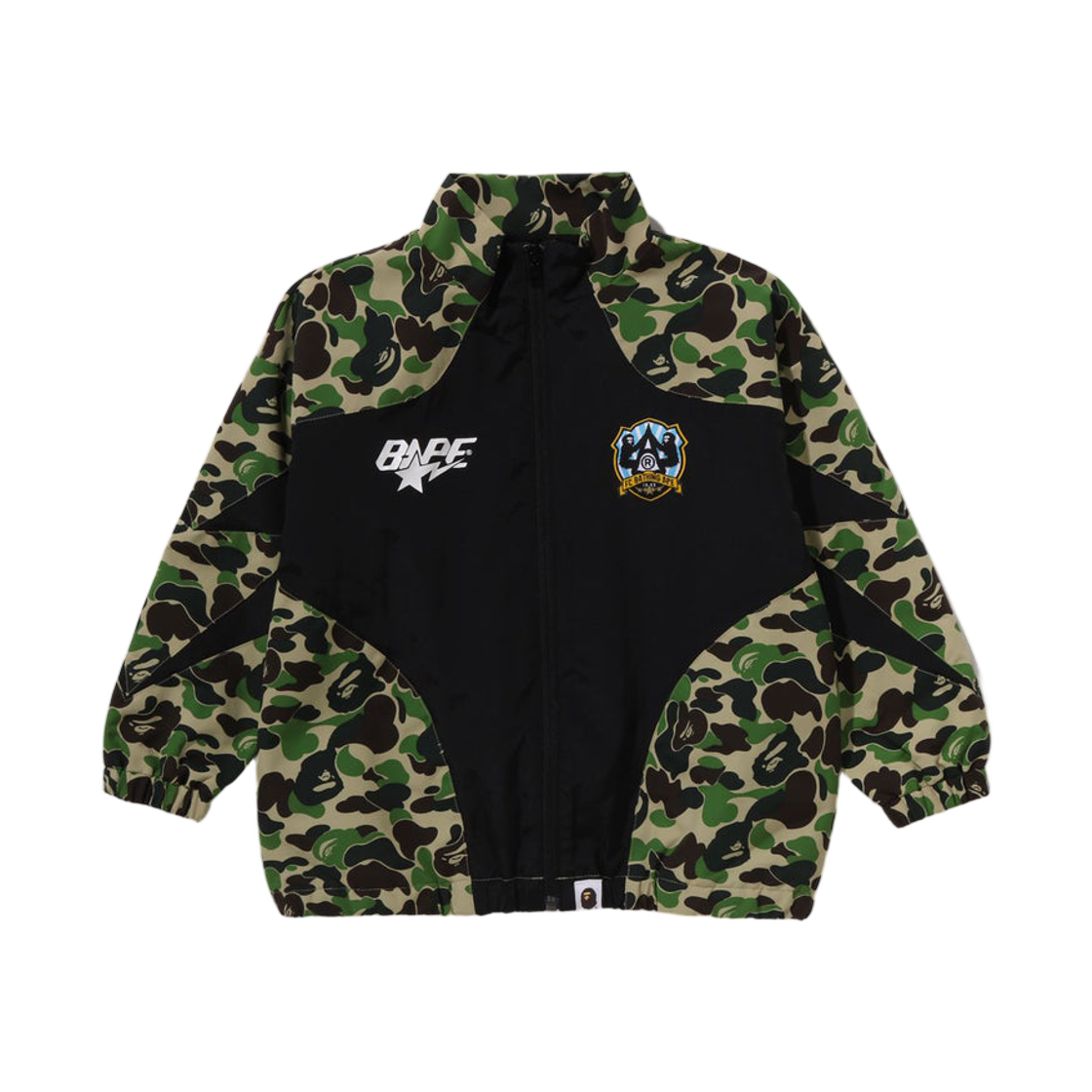 (키즈) 베이프 ABC 카모 자수 패치 루즈 핏 자켓 그린((Kids) BAPE ABC Camo Embroidery Patch Loose Fit Jacket Green) - 1