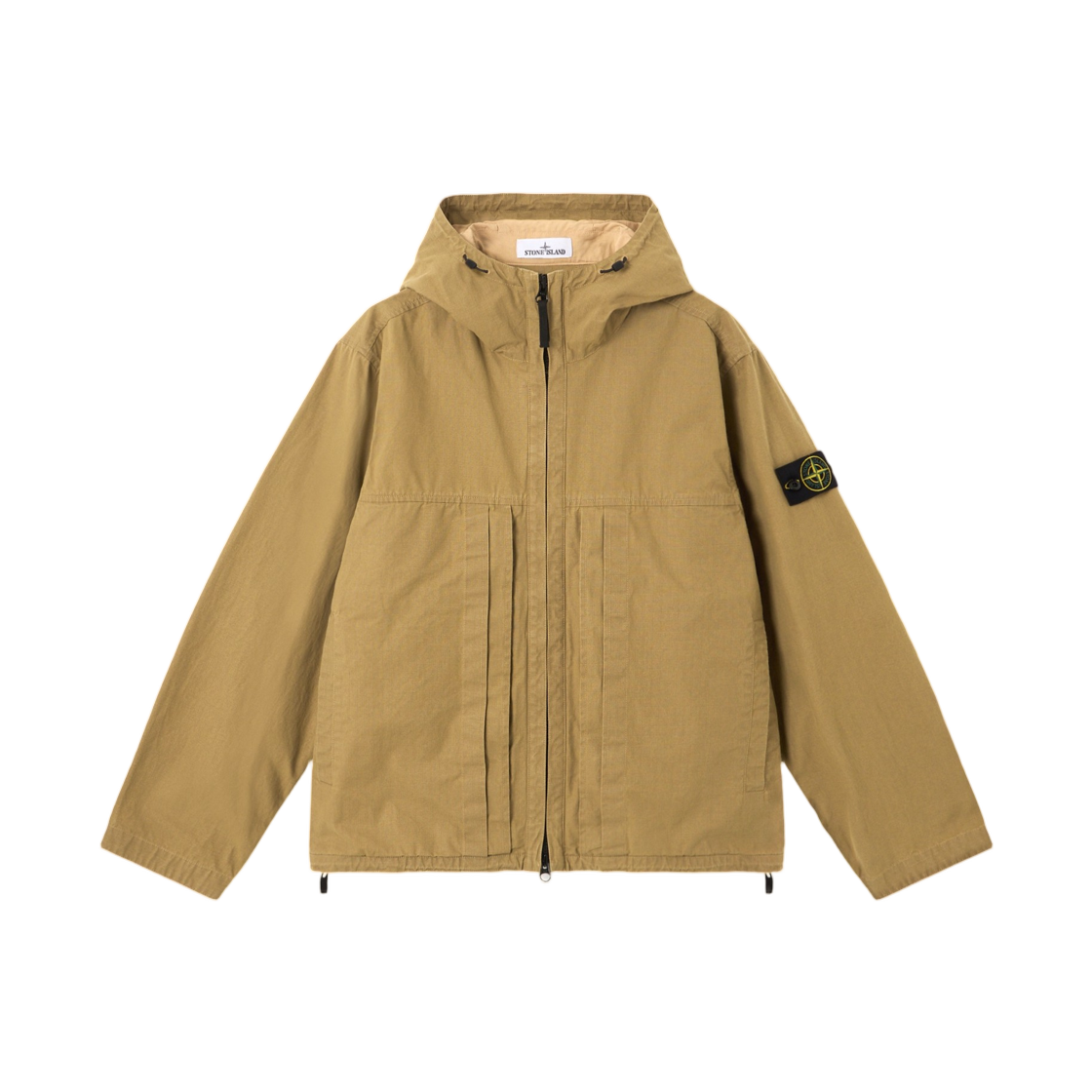 L1S1541000-12S0299-V005G Stone Island 4100012 Double-Coated Cotton Ripstop Hooded Jacket with Pigmented Resin Military Green - 26SS