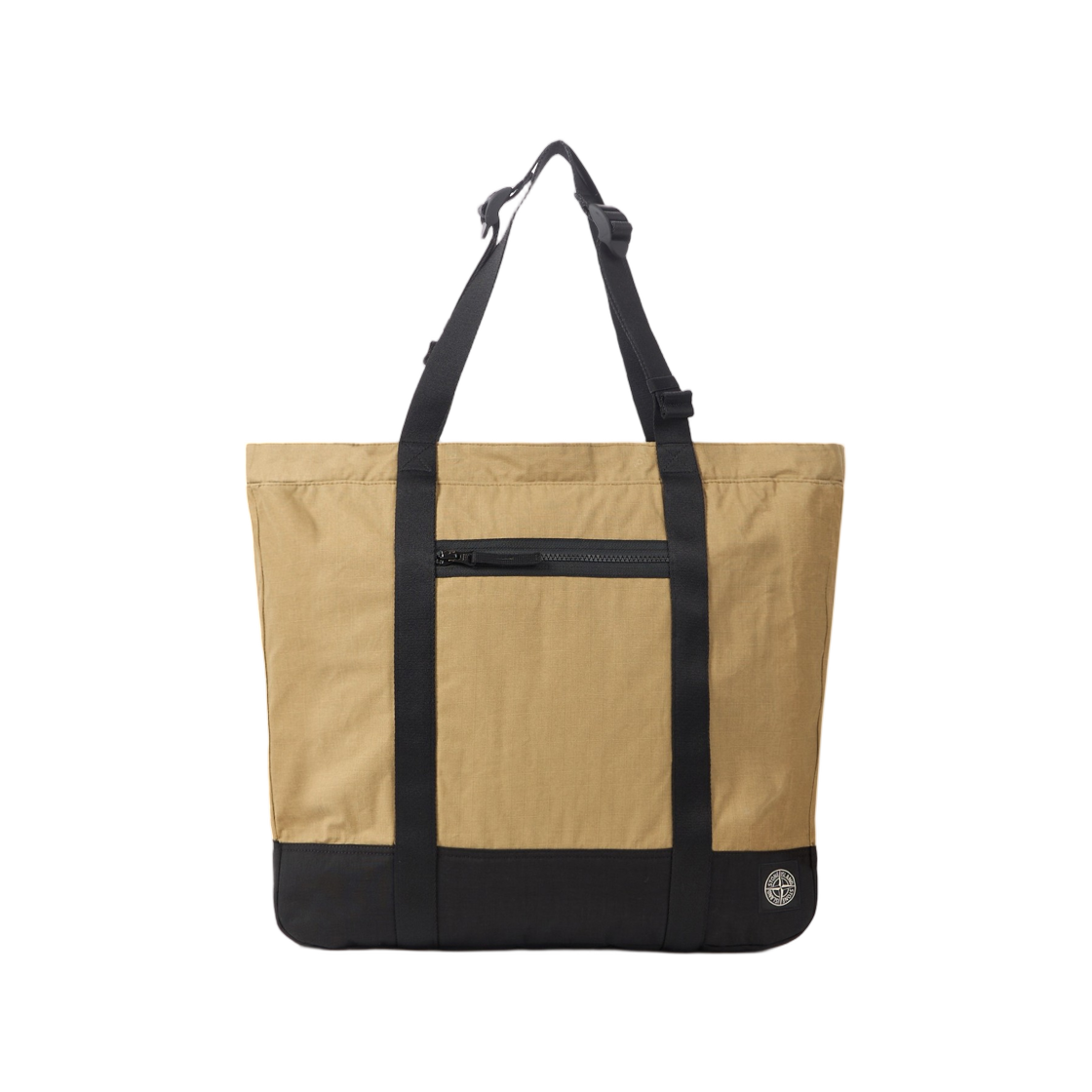 L1S1592000-34S0331-V005G Stone Island 9200034 Double Coated Cotton Ripstop Tote Bag with Zip Pocket Military Green - 26SS