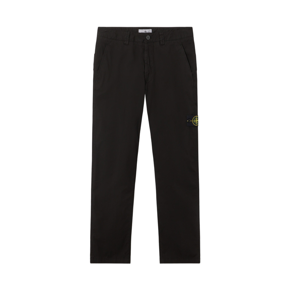 L1S1531000-21S0A10-V0029 Stone Island 3100021 Stretch Organic Cotton Twill Regular-Fit Chino Trousers with Pockets Black - 26SS