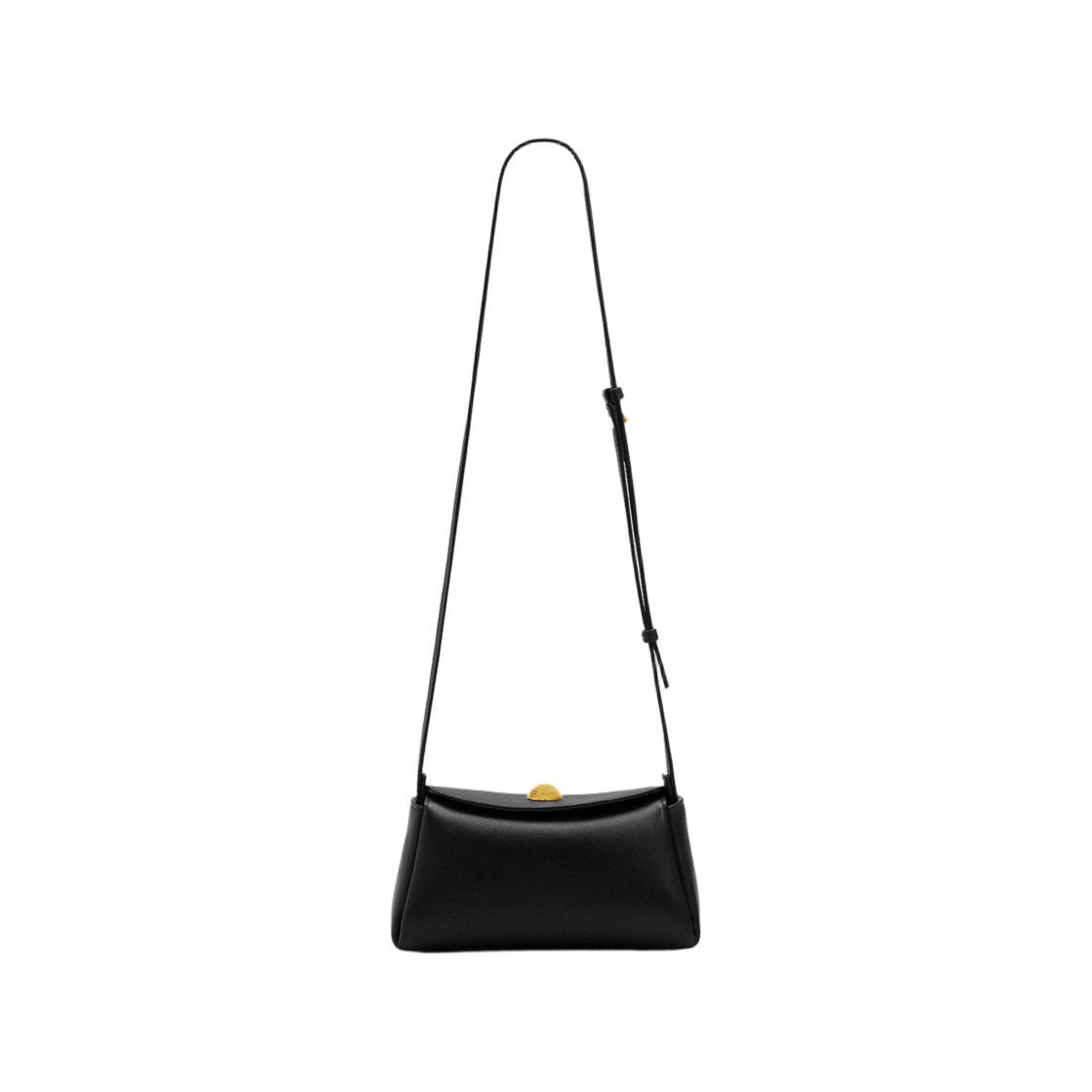 ULL729-AL0103-001 AMI Black Cow Leather Mini Carrousel Bag Black