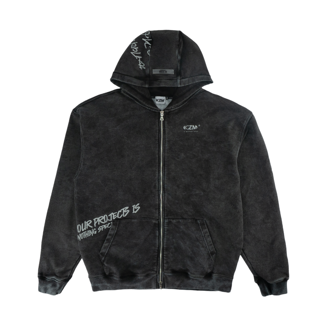 케이지엠 낫띵 미닝다잉 후드집업(KZM Nothing Meaning Dying Hoodie Zipup)