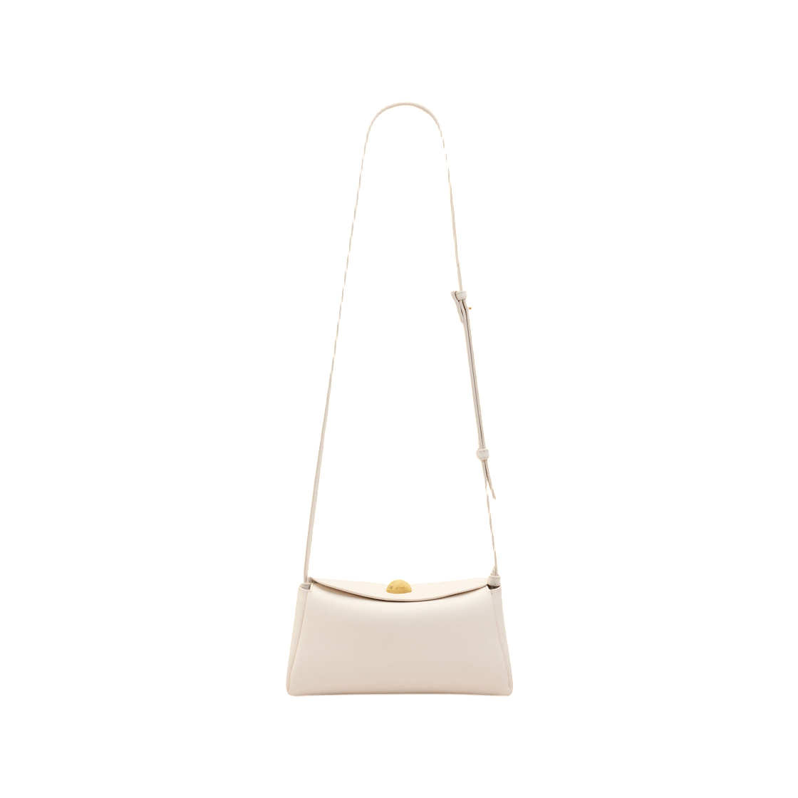 ULL729-AL0103-136 AMI White Cow Leather Mini Carrousel Bag White Cream