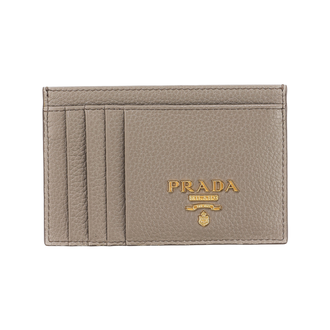프라다 비텔로 그레인 레더 카드 홀더 클레이 그레이(Prada Vitello Grain Leather Card Holder Clay Grey) - 1
