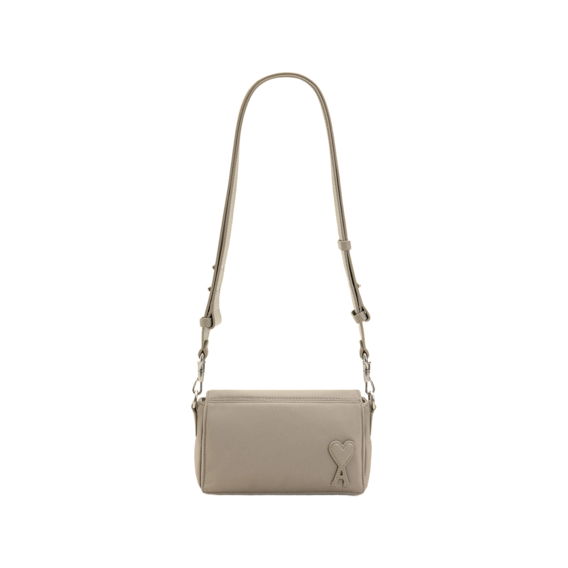 ULL710-AW0001-A002 AMI Grey Nylon Marcel Lunch Box Bag Taupe Grey