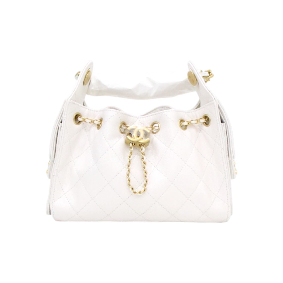 샤넬 AS5631 화이트 캐비어 25백 미니 금장체인 숄더백 겸 크로스백aa59655(Chanel AS5631 White Caviar Mini 25 Bag with Gold Chain Shoulder and Crossbody Strap) - 1