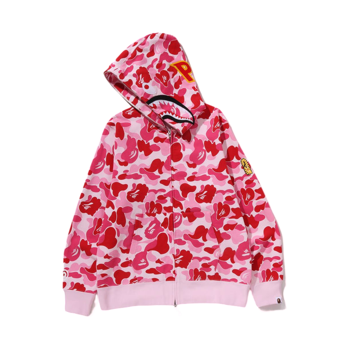 베이프 ABC 카모 세컨드 샤크 풀 집 후드 핑크(BAPE ABC Camo 2nd Shark Full Zip Hoodie Pink) - 2